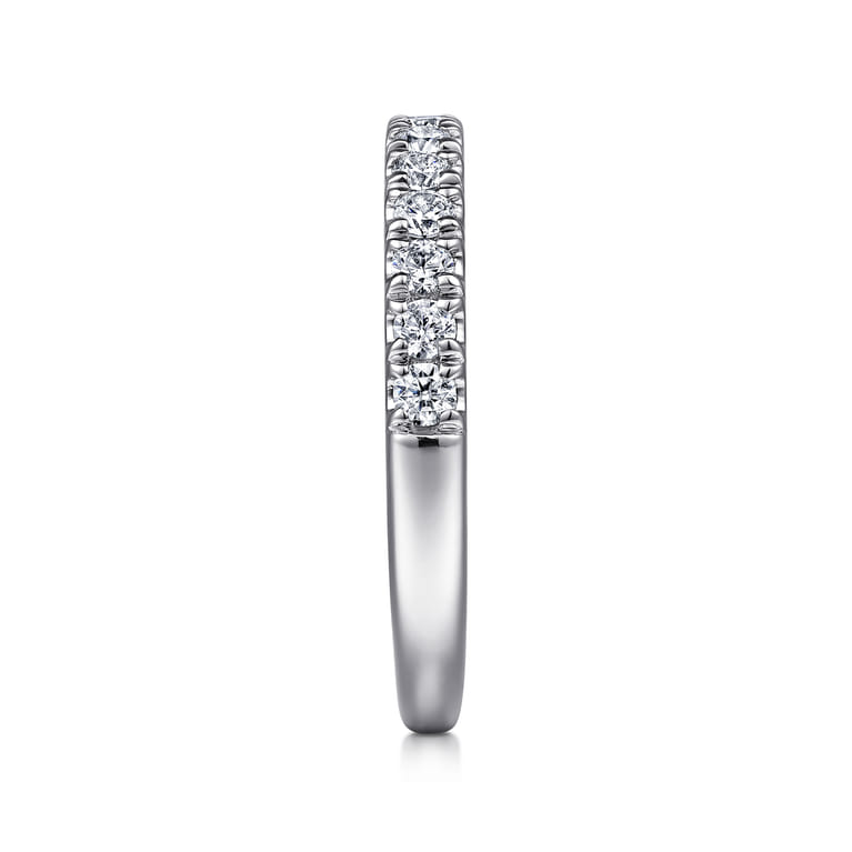 14K White Gold Diamond Matching Wedding Band - 0.49 ct - Shot 5