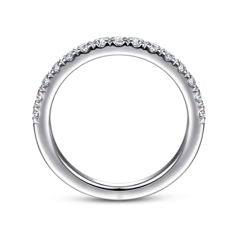 14K White Gold Diamond Matching Wedding Band - 0.53 ct - Shot 2