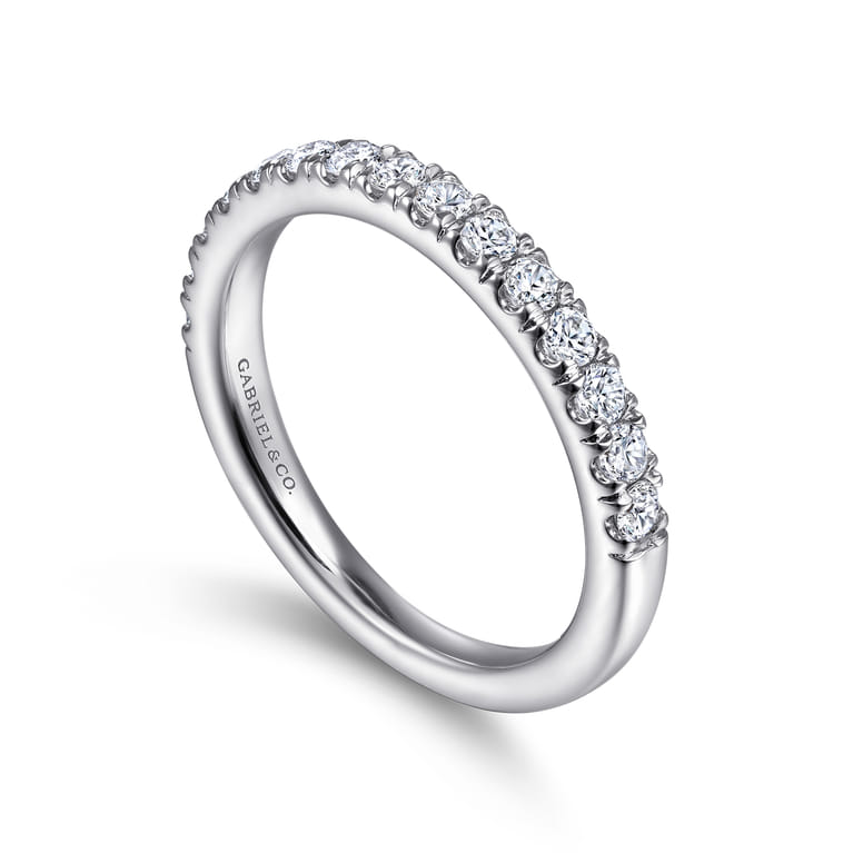 14K White Gold Diamond Matching Wedding Band - 0.53 ct - Shot 3