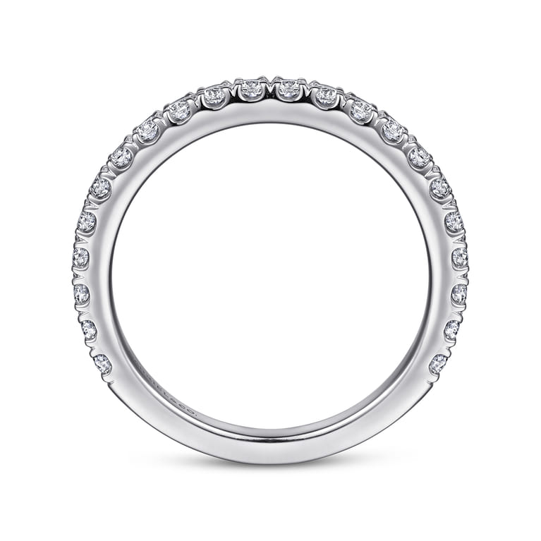 14K White Gold Diamond Matching Wedding Band - 0.55 ct - Shot 2