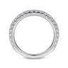 14K White Gold Diamond Matching Wedding Band - 0.55 ct