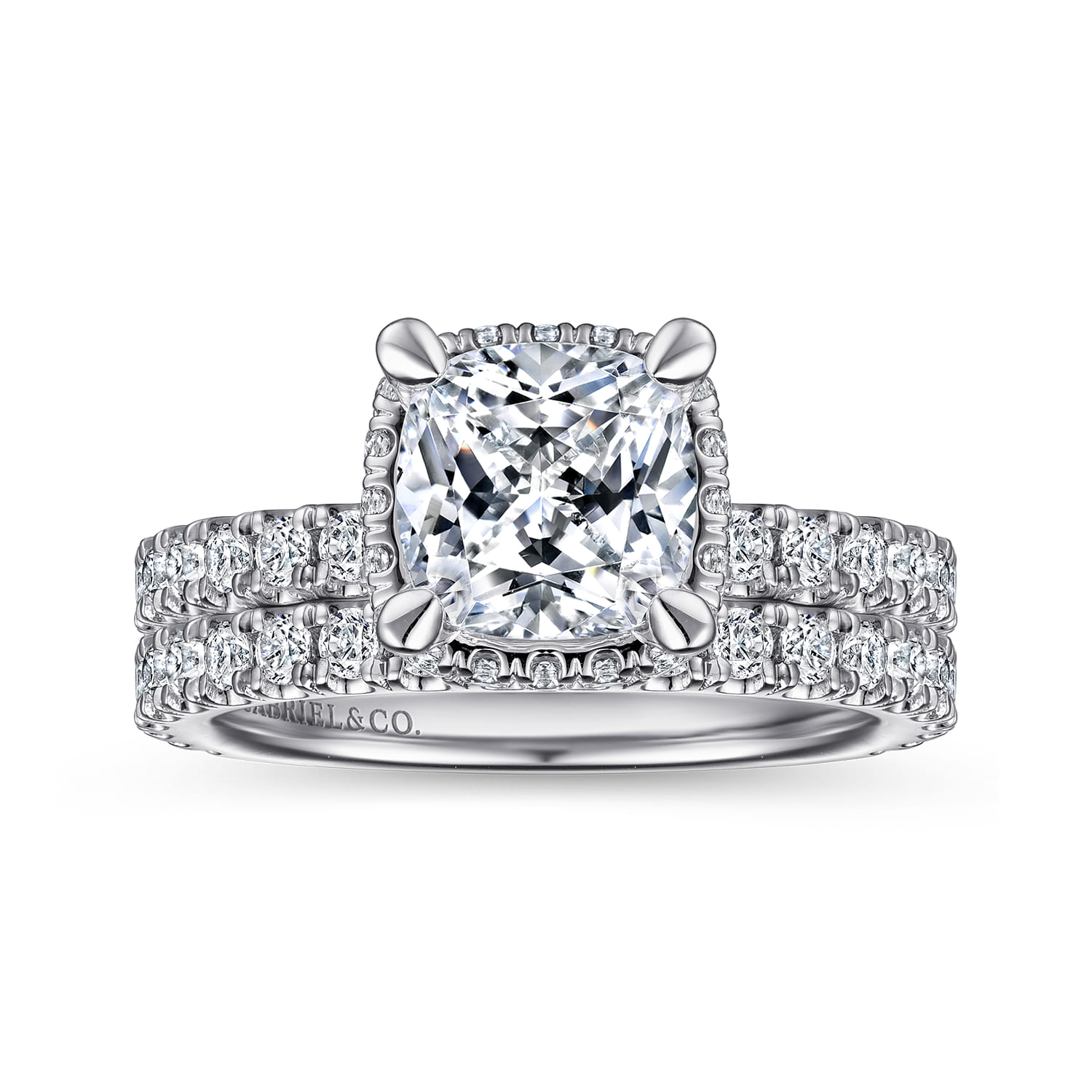14K White Gold Diamond Matching Wedding Band - 0.55 ct - Shot 4