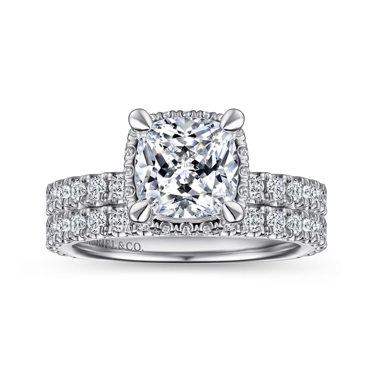 14K White Gold Diamond Matching Wedding Band - 0.55 ct - Shot 4