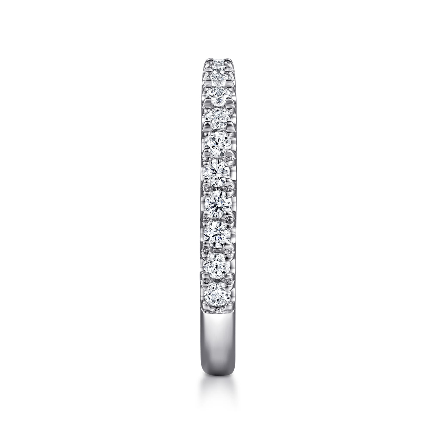 14K White Gold Diamond Matching Wedding Band - 0.55 ct - Shot 5