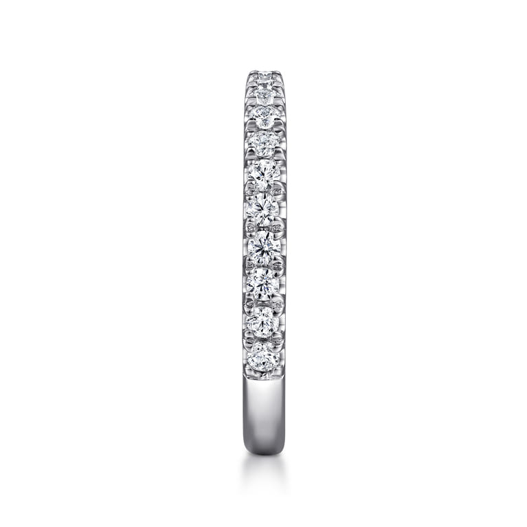 14K White Gold Diamond Matching Wedding Band - 0.55 ct - Shot 5