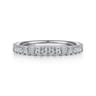 14K White Gold Diamond Matching Wedding Band - 0.55 ct