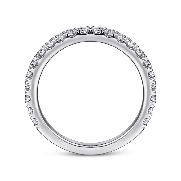 14K White Gold Diamond Matching Wedding Band - 0.55 ct - Shot 2