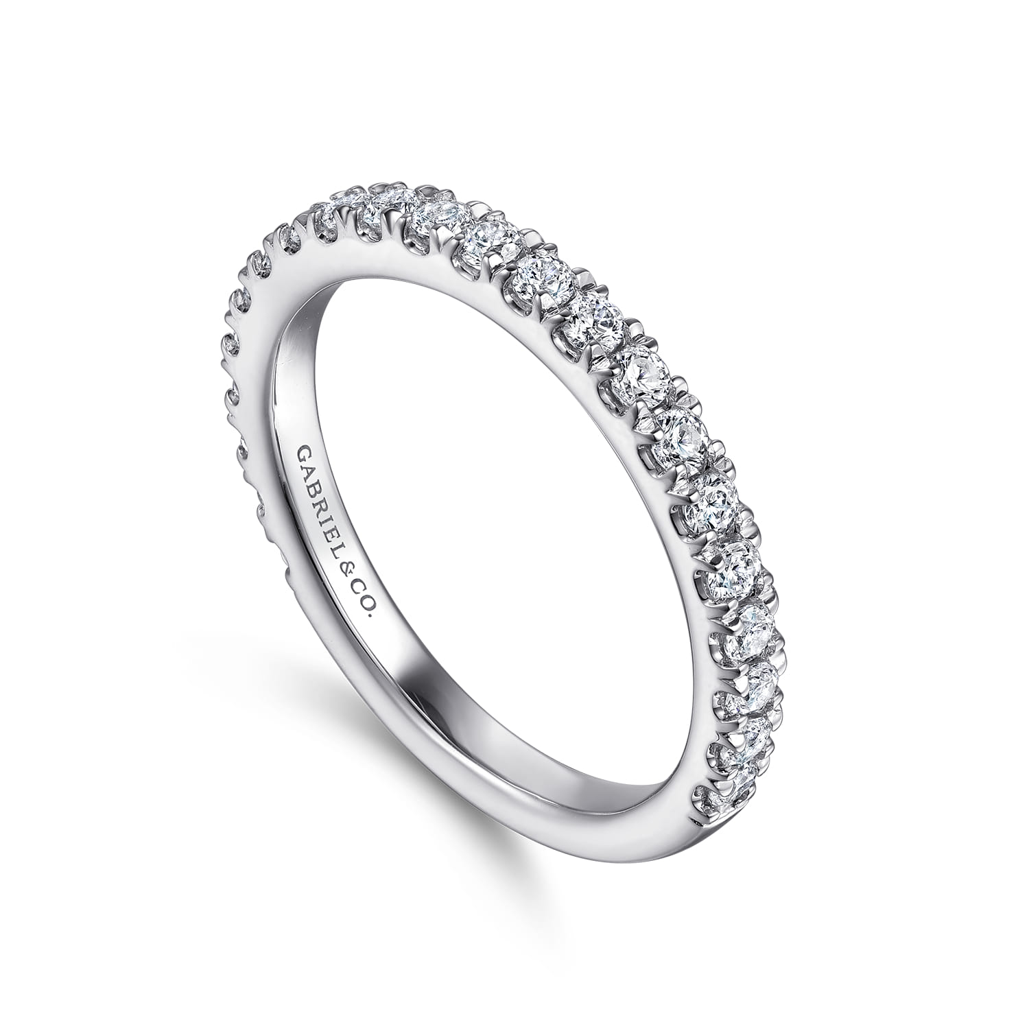 14K White Gold Diamond Matching Wedding Band - 0.55 ct - Shot 3