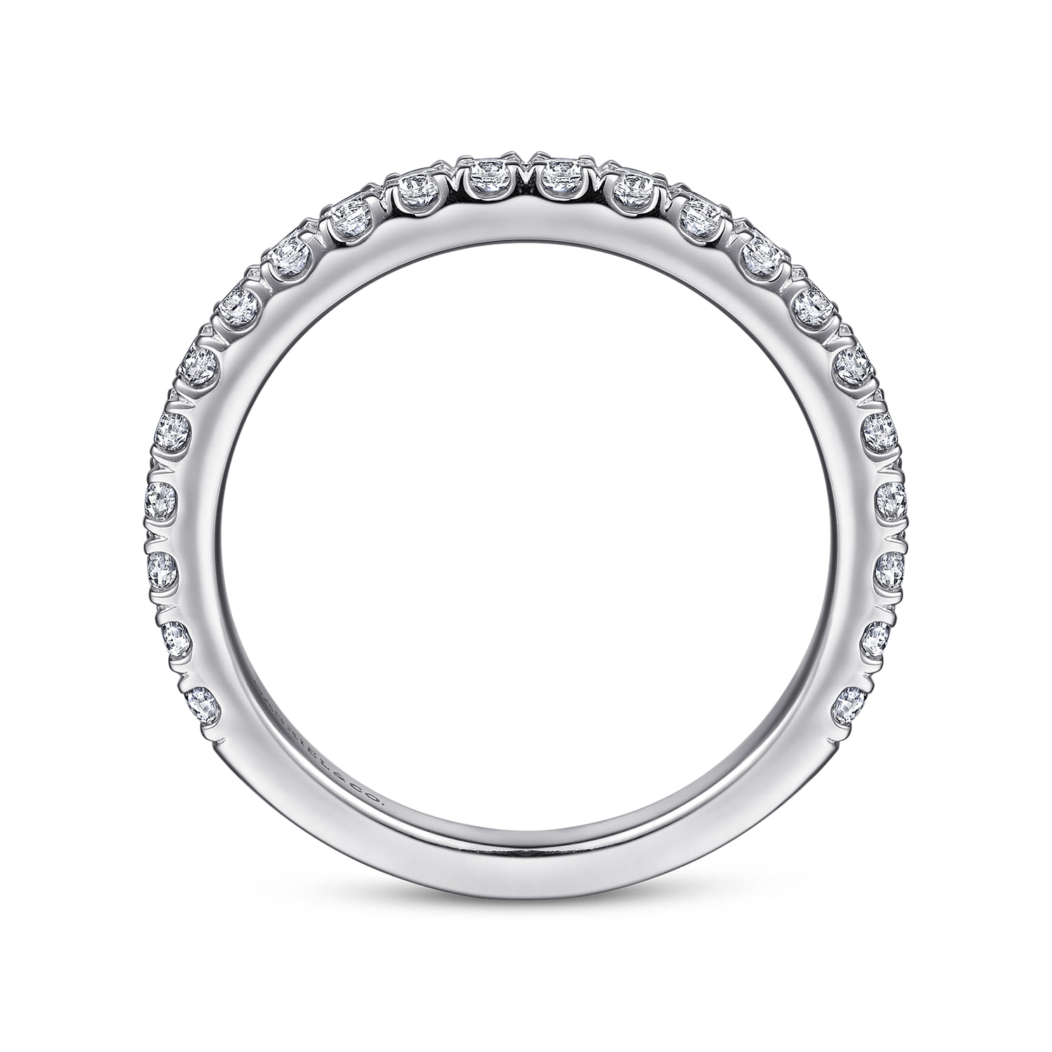 14K White Gold Diamond Matching Wedding Band - 0.55 ct - Shot 2