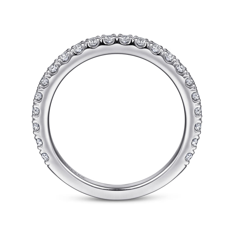 14K White Gold Diamond Matching Wedding Band - 0.55 ct - Shot 2