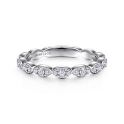 14K White Gold Diamond Matching Wedding Band