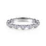 14K White Gold Diamond Matching Wedding Band - 0.35 ct