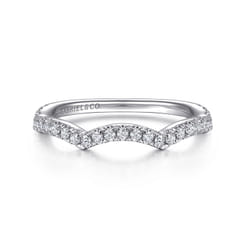 14K White Gold Diamond Matching Wedding Band