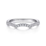 14K White Gold Diamond Matching Wedding Band - 0.29 ct