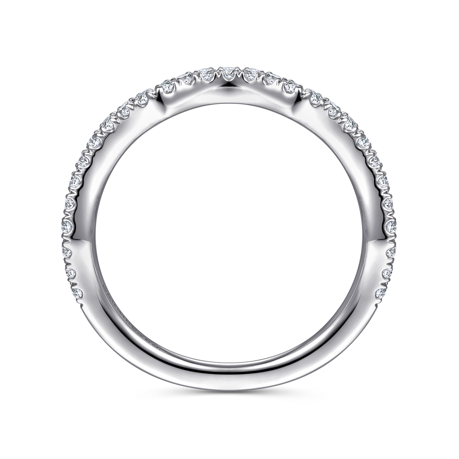 14K White Gold Diamond Matching Wedding Band - 0.29 ct - Shot 2