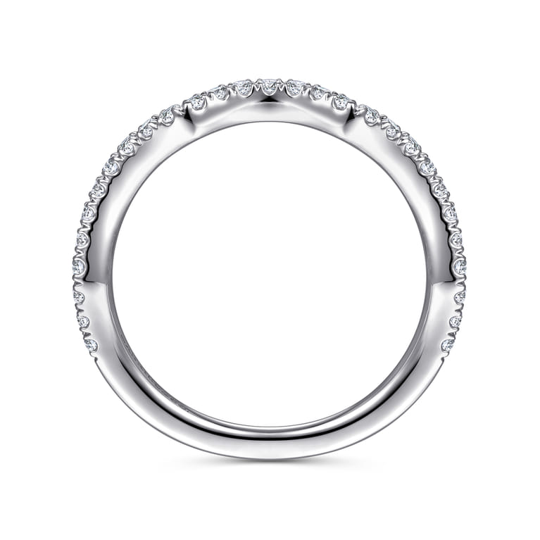 14K White Gold Diamond Matching Wedding Band - 0.29 ct - Shot 2