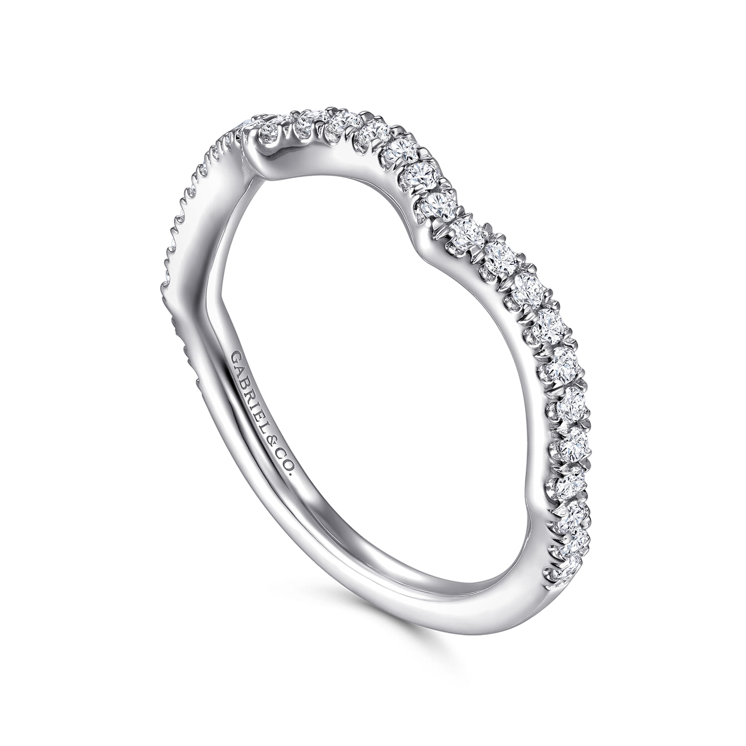 14K White Gold Diamond Matching Wedding Band - 0.29 ct - Shot 3