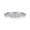 14K White Gold Diamond Matching Wedding Band - 0.6 ct