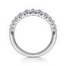 14K White Gold Diamond Matching Wedding Band - 0.6 ct