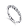 14K White Gold Diamond Matching Wedding Band - 0.6 ct