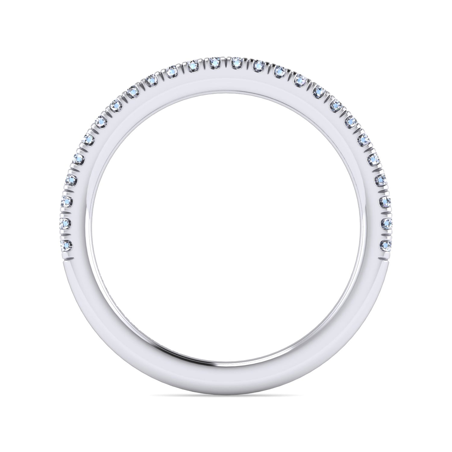 14K White Gold Diamond Matching Wedding Band - 0.2 ct - Shot 2