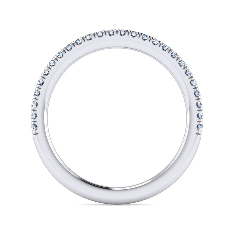 14K White Gold Diamond Matching Wedding Band - 0.2 ct - Shot 2
