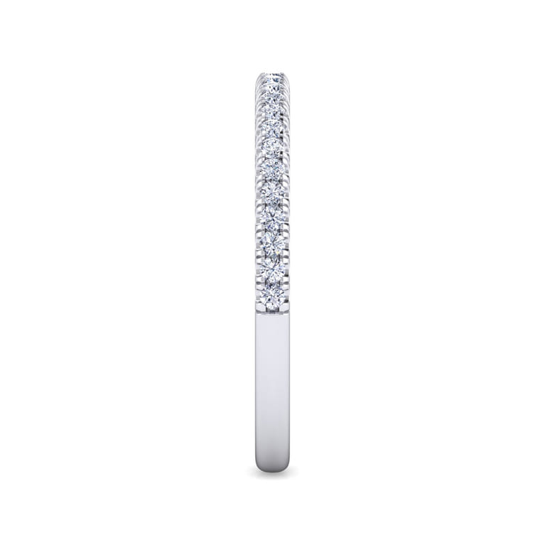 14K White Gold Diamond Matching Wedding Band - 0.2 ct - Shot 4