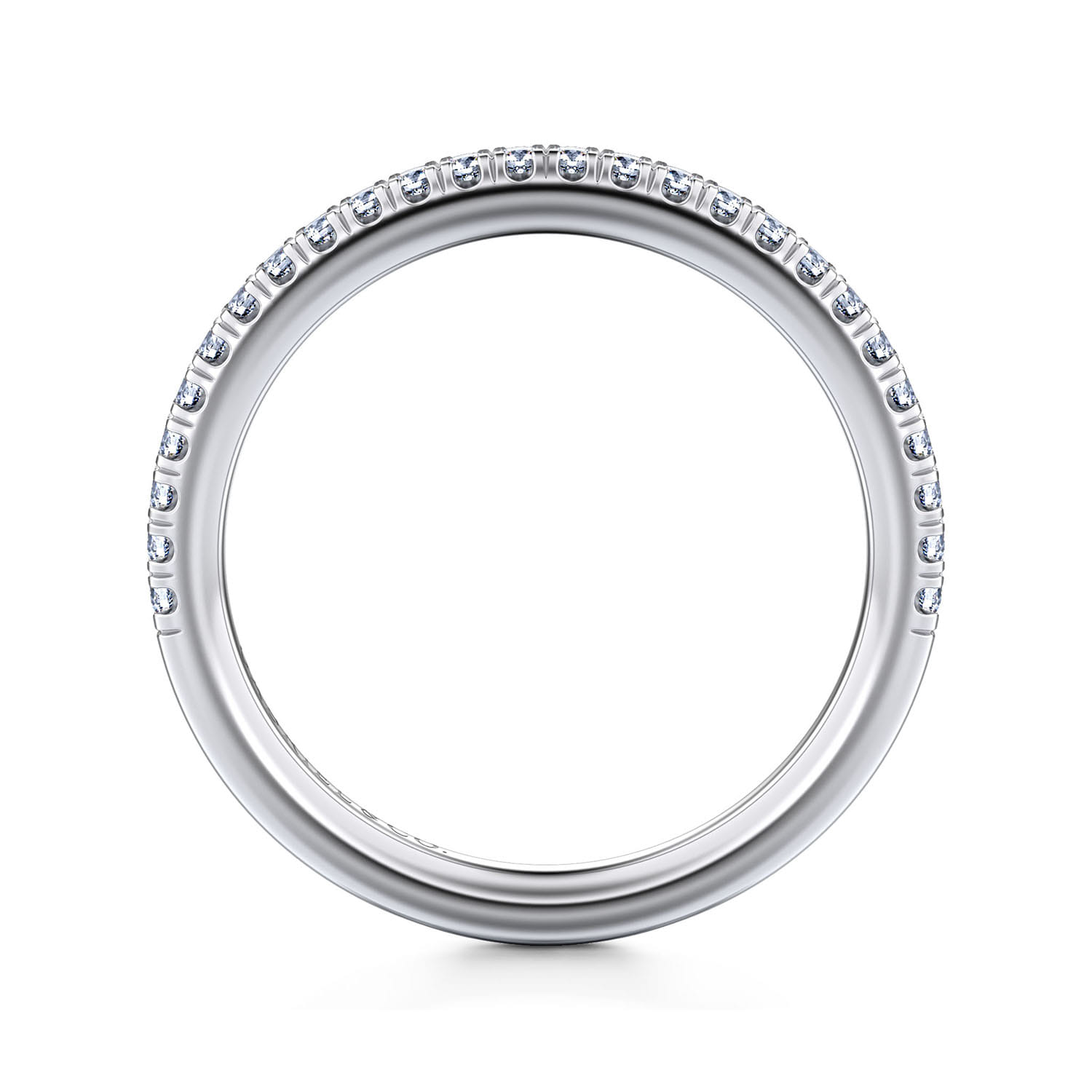 14K White Gold Diamond Matching Wedding Band - 0.2 ct - Shot 2