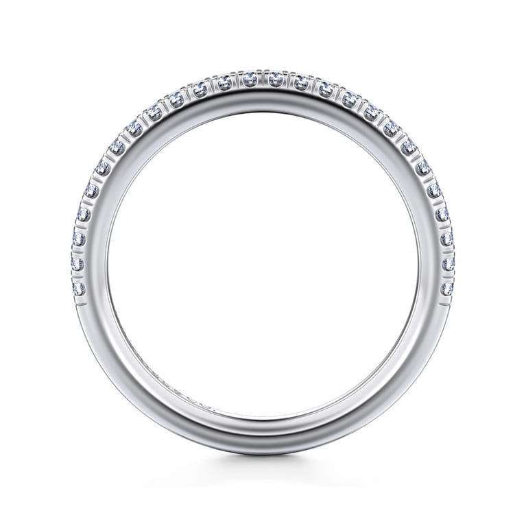 14K White Gold Diamond Matching Wedding Band - 0.2 ct - Shot 2