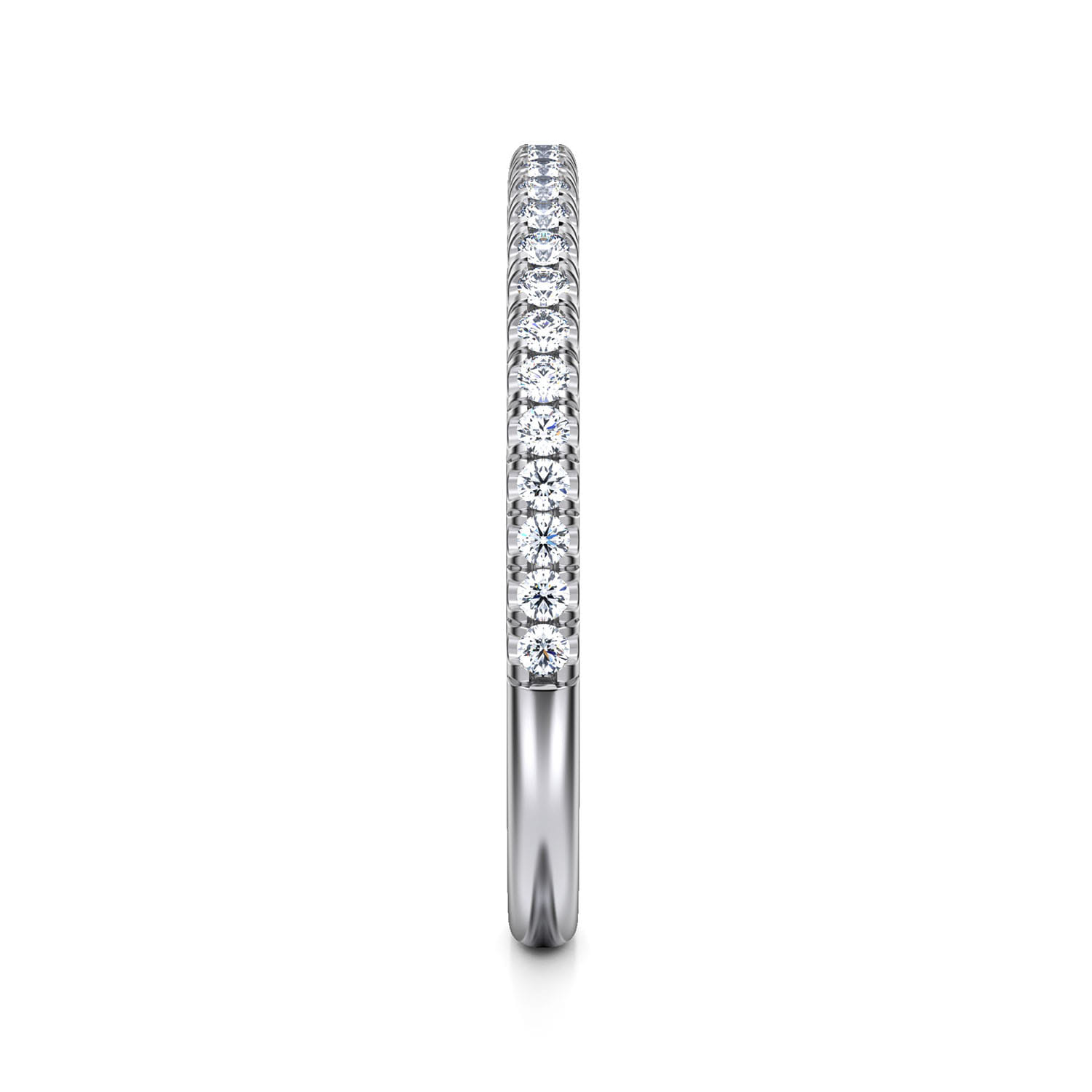 14K White Gold Diamond Matching Wedding Band - 0.2 ct - Shot 4