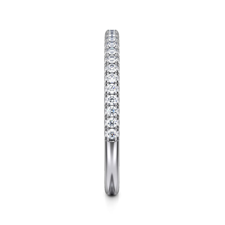 14K White Gold Diamond Matching Wedding Band - 0.2 ct - Shot 4