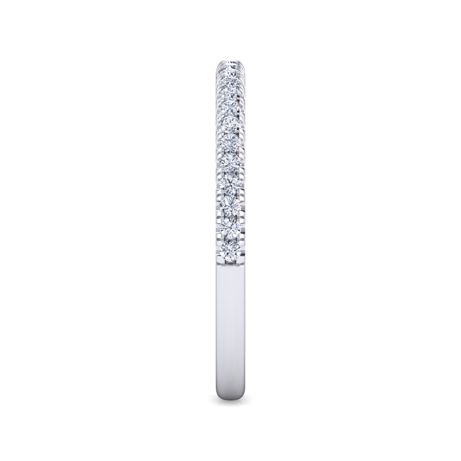 14K White Gold Diamond Matching Wedding Band - 0.2 ct - Shot 4