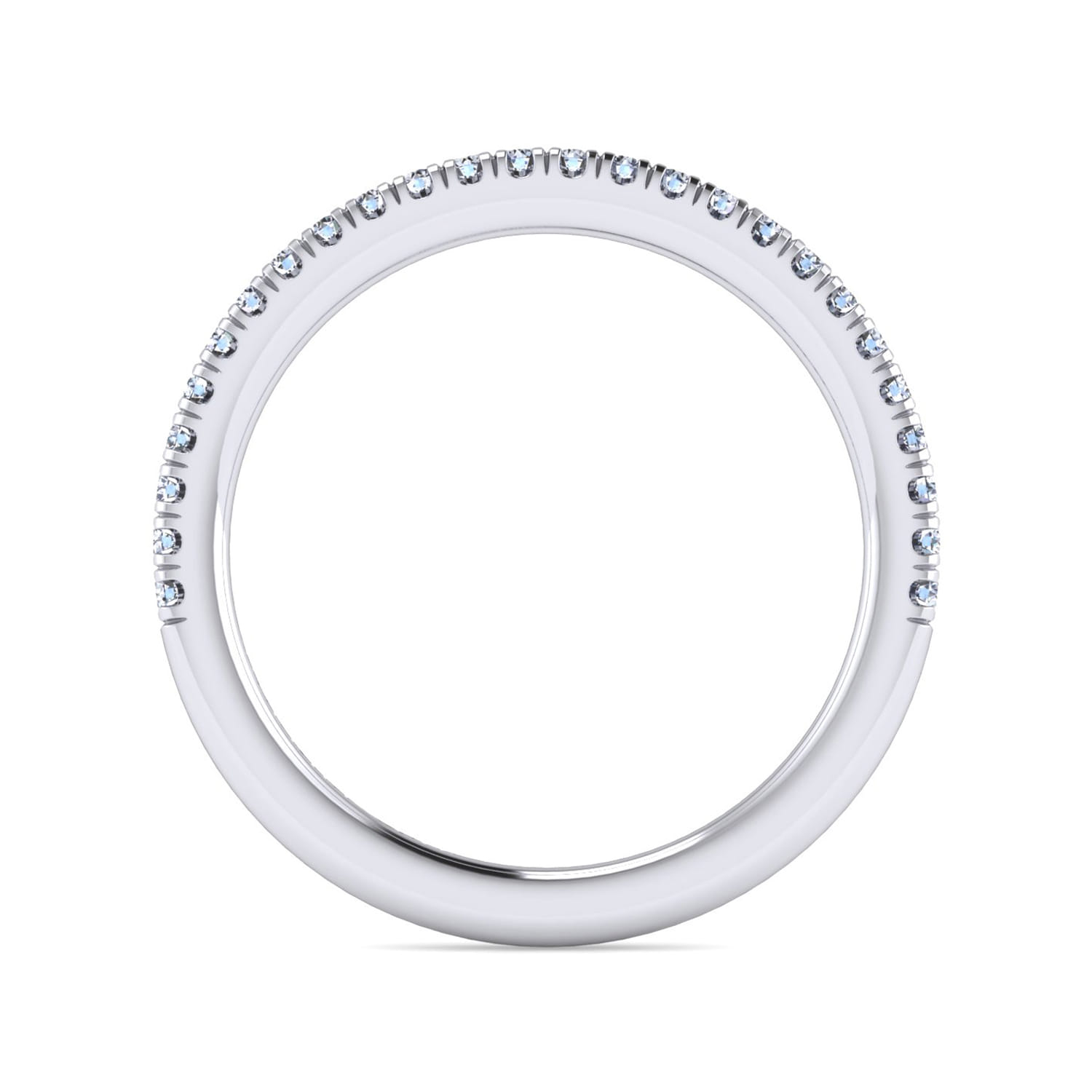 14K White Gold Diamond Matching Wedding Band - 0.2 ct - Shot 2