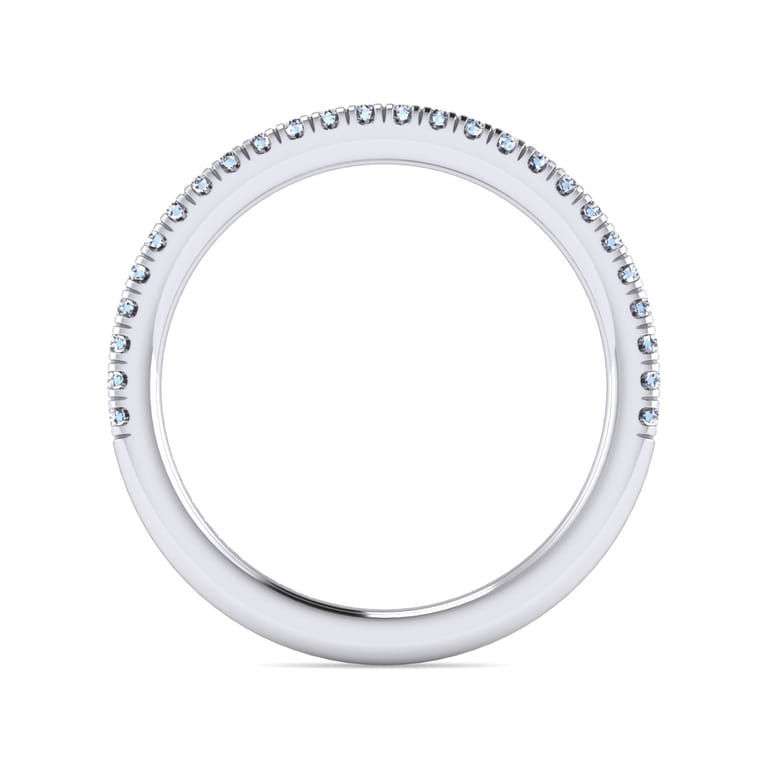 14K White Gold Diamond Matching Wedding Band - 0.2 ct - Shot 2