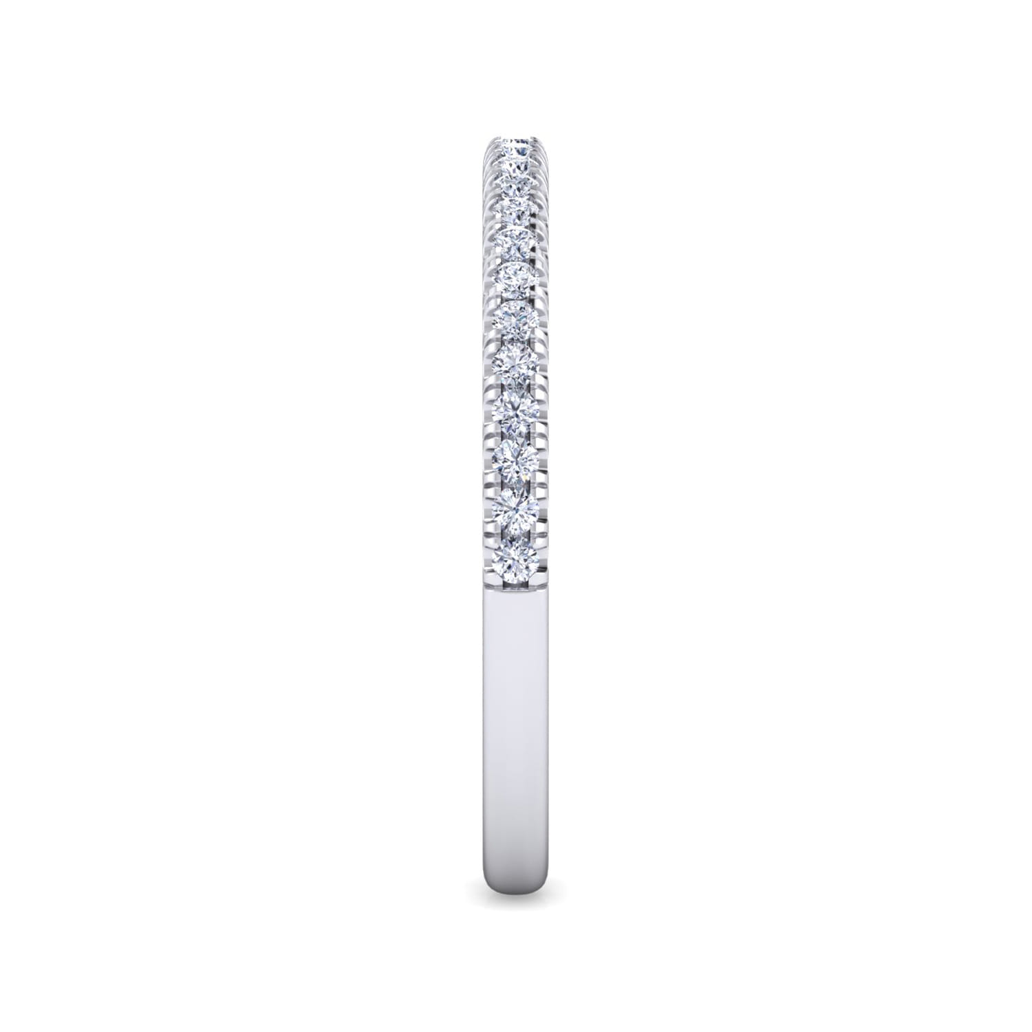 14K White Gold Diamond Matching Wedding Band - 0.2 ct - Shot 4