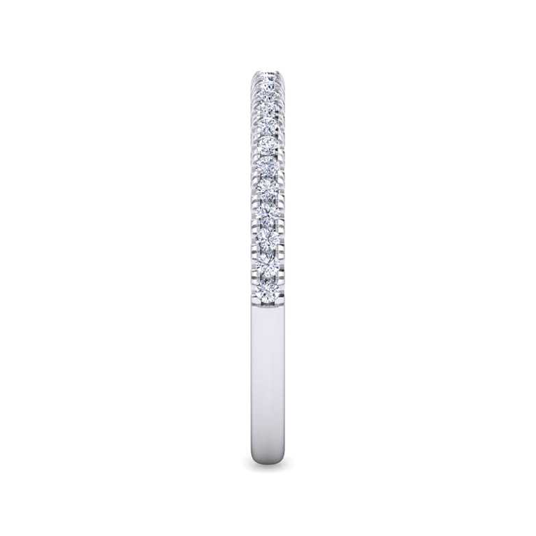 14K White Gold Diamond Matching Wedding Band - 0.2 ct - Shot 4