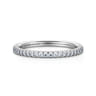 14K White Gold Diamond Matching Wedding Band - 0.2 ct