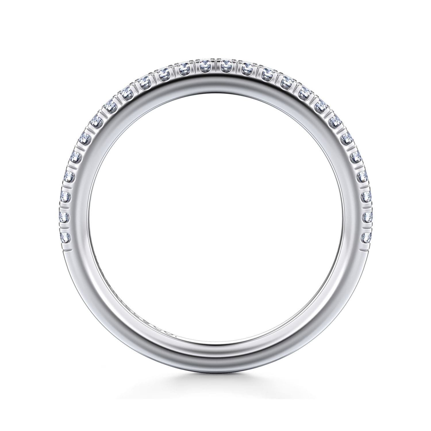 14K White Gold Diamond Matching Wedding Band - 0.2 ct - Shot 2
