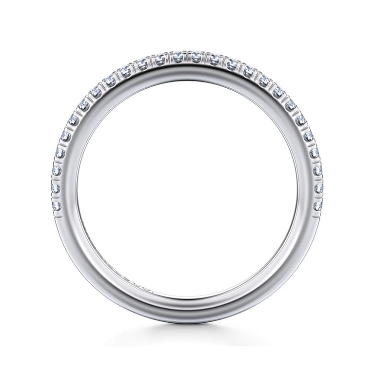 14K White Gold Diamond Matching Wedding Band - 0.2 ct - Shot 2