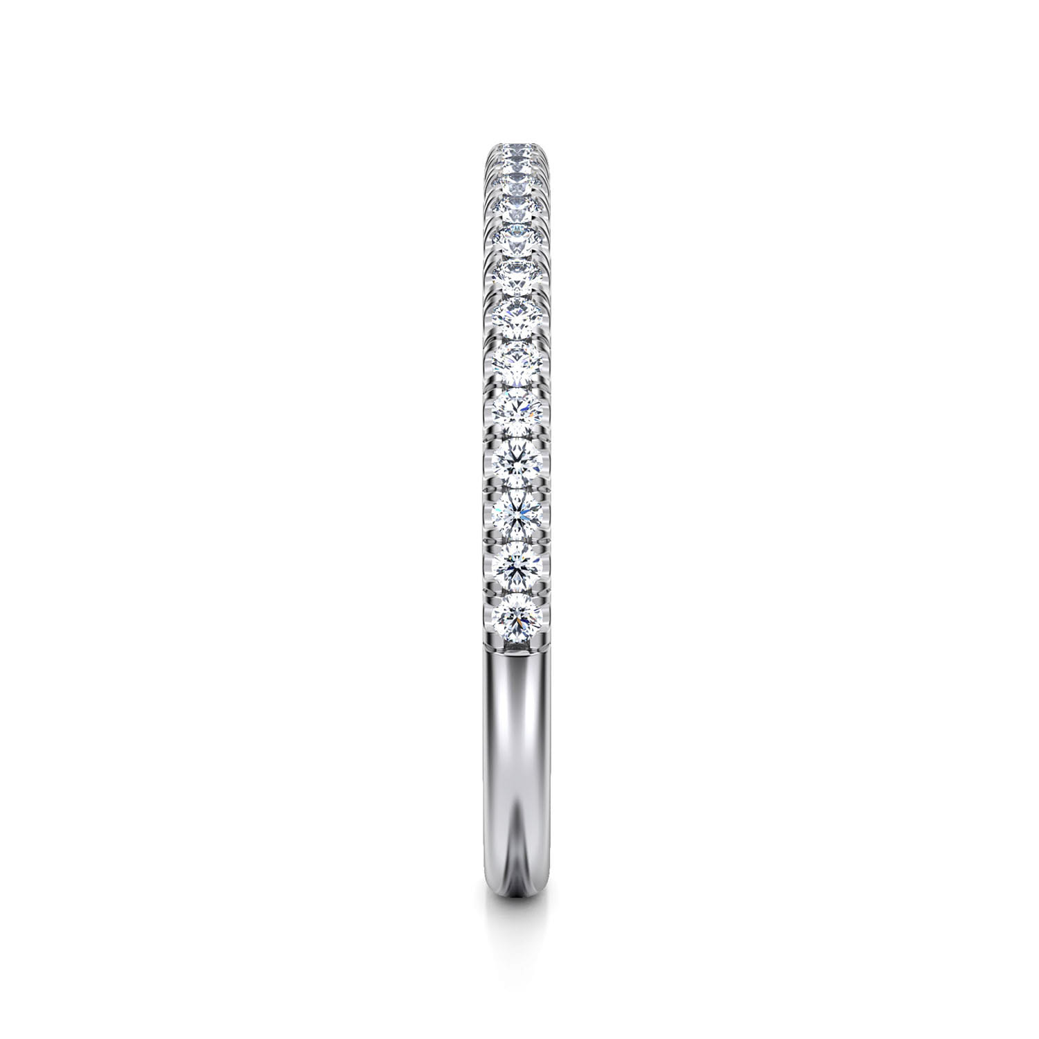 14K White Gold Diamond Matching Wedding Band - 0.2 ct - Shot 3