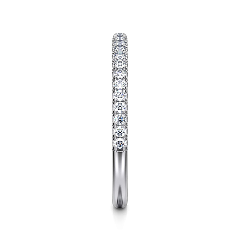 14K White Gold Diamond Matching Wedding Band - 0.2 ct - Shot 3