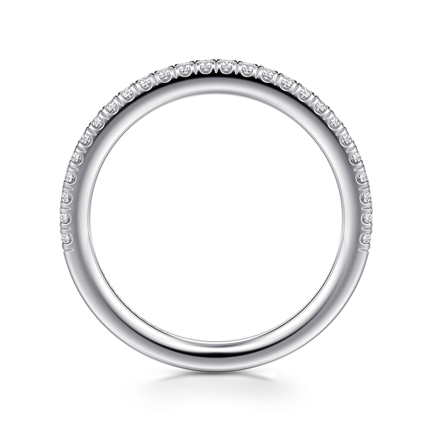 14K White Gold Diamond Matching Wedding Band - 0.2 ct - Shot 2