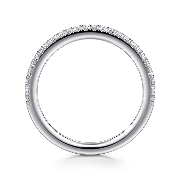 14K White Gold Diamond Matching Wedding Band - 0.2 ct - Shot 2