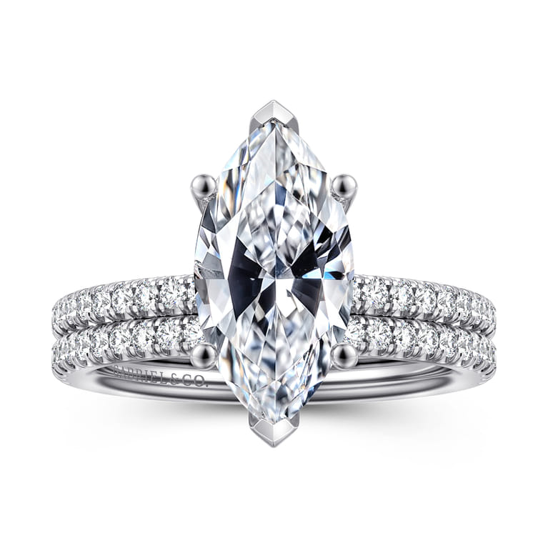14K White Gold Diamond Matching Wedding Band - 0.2 ct - Shot 4