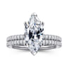 14K White Gold Diamond Matching Wedding Band - 0.2 ct