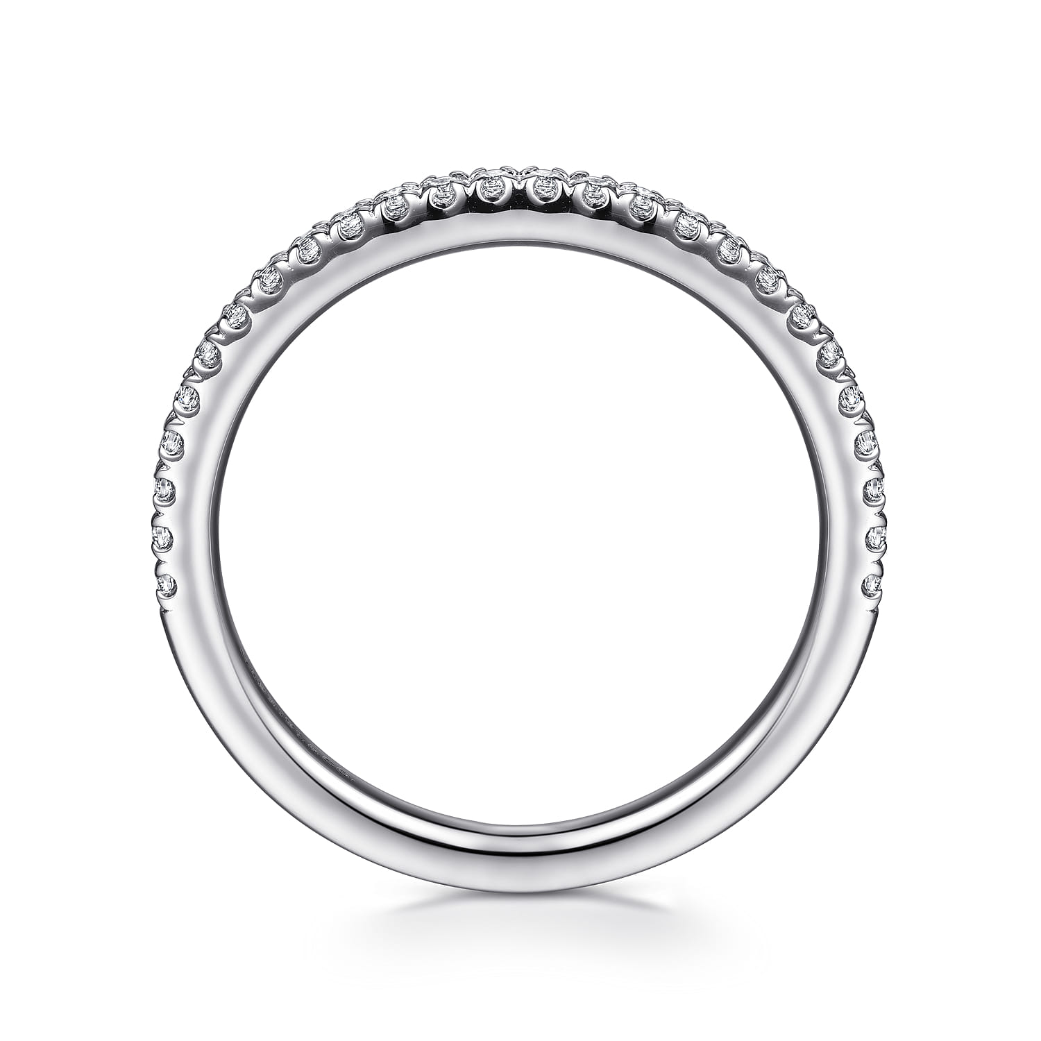 14K White Gold Diamond Matching Wedding Band - 0.2 ct - Shot 2