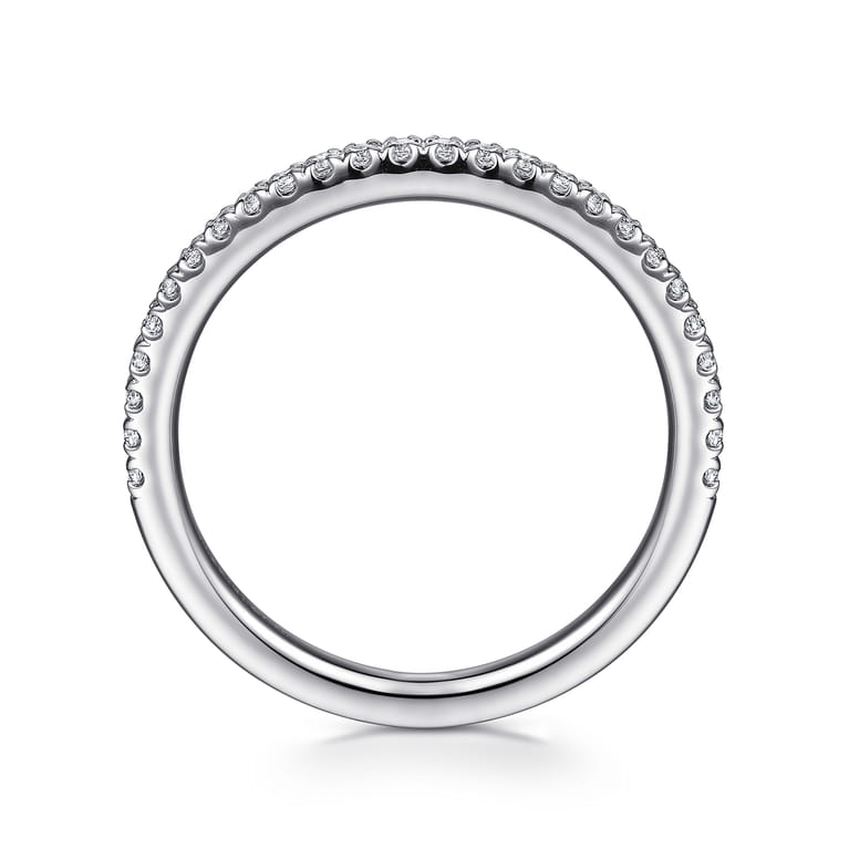 14K White Gold Diamond Matching Wedding Band - 0.2 ct - Shot 2