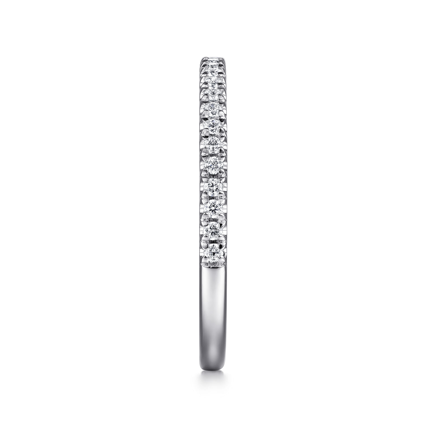 14K White Gold Diamond Matching Wedding Band - 0.2 ct - Shot 5