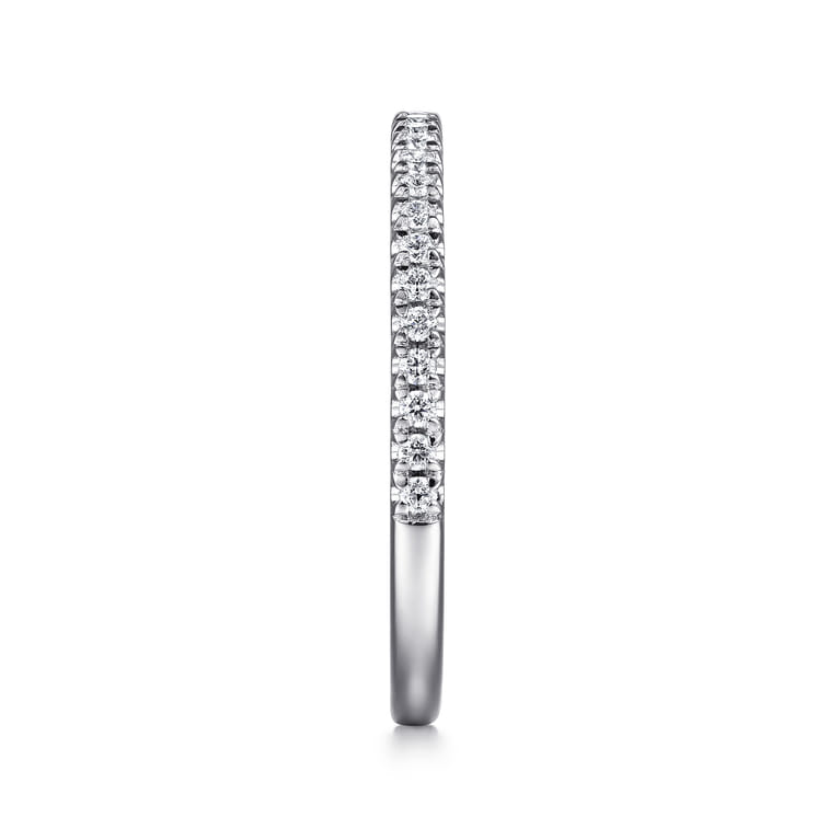 14K White Gold Diamond Matching Wedding Band - 0.2 ct - Shot 5