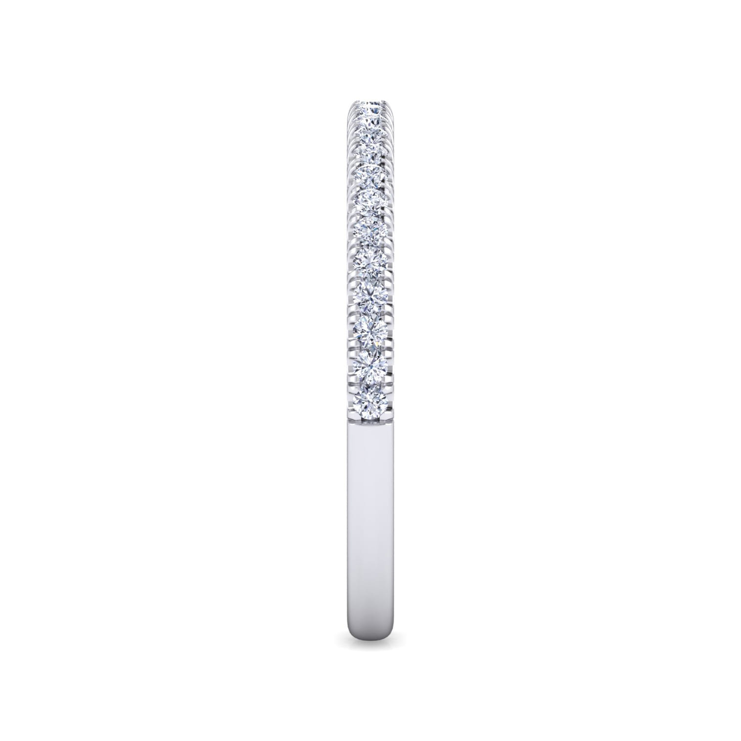 14K White Gold Diamond Matching Wedding Band - 0.2 ct - Shot 4
